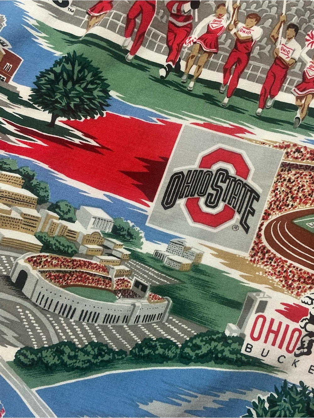 Vintage The Ohio State buckeyes 100% rayon button front short sleeve shirt XL - Picture 8 of 8